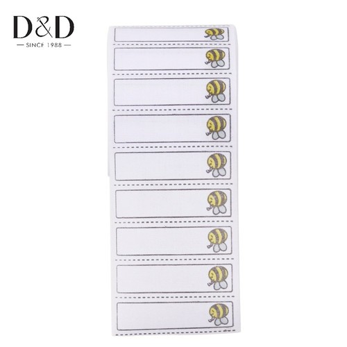 100pcs Fer-Sur Bee Pattern Lavable Nom étiquette tissu Tag vêtements étiquettes Marqueur