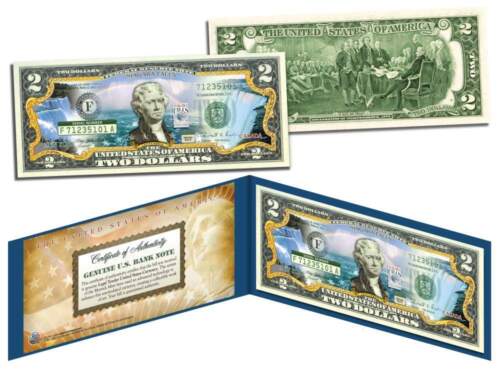 NIAGARA FALLS *American Falls /& Canada Horsehoe Falls* Legal Tender US $2 Bill
