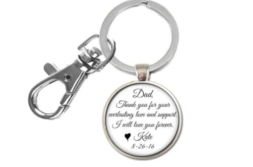 Personalized Wedding Gift Keychain for Father of the Bride 