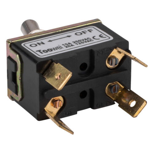 DPST On//Off Toggle Switch 4 Spade 20A 125VAC 2 Position