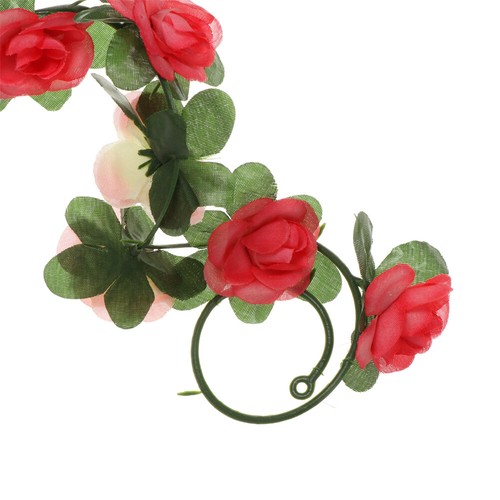 Leaves Wedding Party Silk Flowers Hanging Garland Artificial Rose Ivy Vine