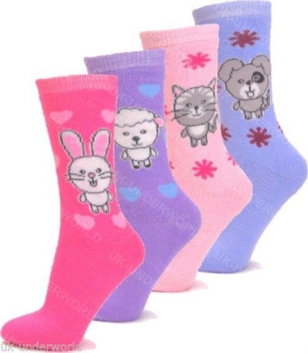 3 Paires Femme Chaussettes Thermique Design Animal Chaud Hiver très épais Chaussures de randonnée
