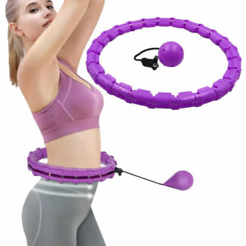 24 Teile Smart Hula Hoop Einstellbar Fitness Massagenoppen Bauchtrainer  Neu 
