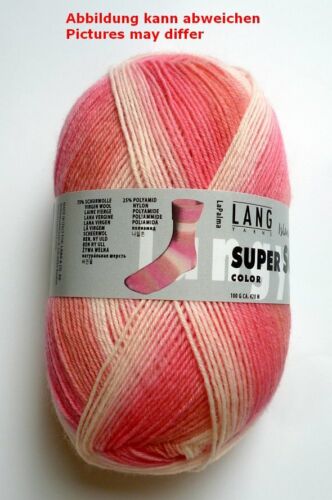 Super Soxx color 4-especializada calcetines lana strumpfwolle 100g//420 M