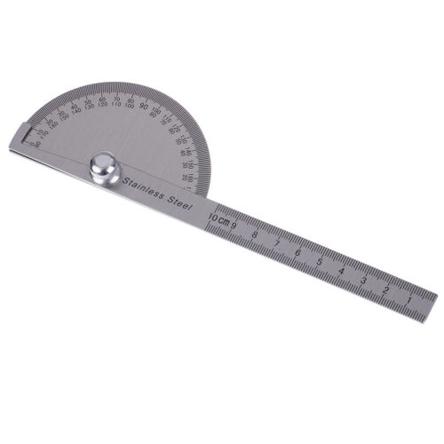 Stainless Steel 180 Degree Protractor Angle Finder Arm Measuring Ruler Tool FE