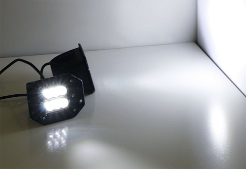 4PCS Offroad Flush Mount Led Work Light 24W Bumper Reverse Flood Chevy 12V
