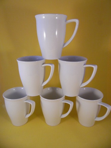 Bauscher Raffinesse 6 x Becher mit Henkel creme Kaffeebecher Kaffeetopf NEU