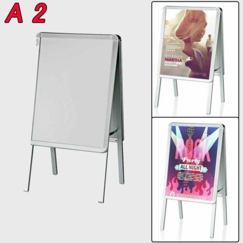 A2 Pavement Sign Poster Display Snap Frame Shop Standing Menu Double Side Board