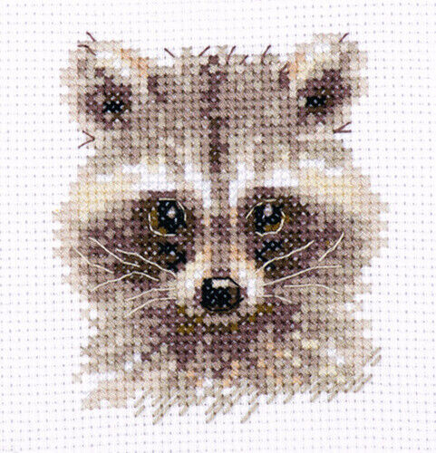 "Raccoon" Unprinted Funny Needlework Kit 0-208  Alisa 