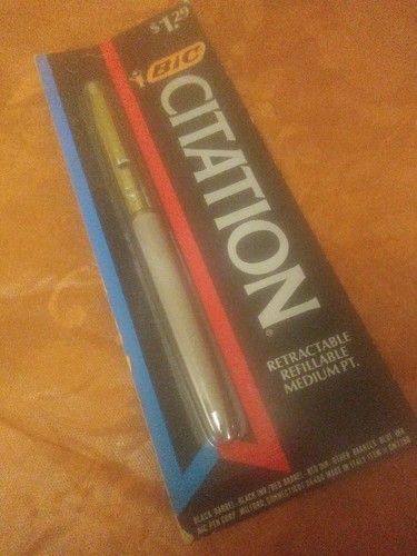 Vtg BIC ~ BALLPOINT PEN ~ CITATION Clic NOS GREY