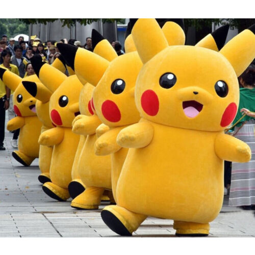 2020 Pikachu Adult Mascot Costume Dress Halloween Birthday Party Cosplay Outfits 