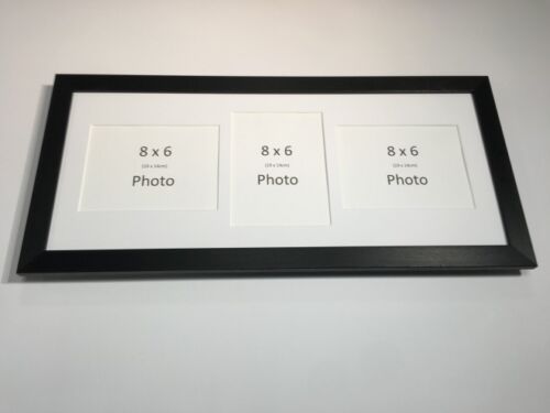 Multi App Photo Frame Black-Holds 3 x 8''X6'' Choose from 4 mount colours 