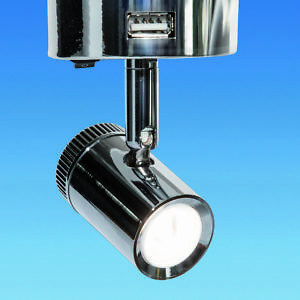 Switched 12v LED Spotlight with 2 USB Ports