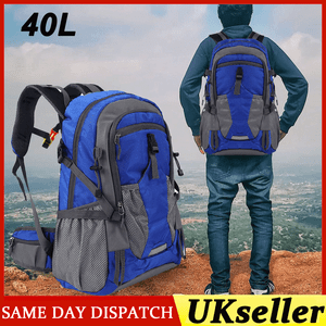 40L Waterproof Hiking Camping Bag Travel Backpack Outdoor Luggage Rucksack UK