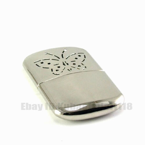Winter Vintage//Antique Style Metal Hand Warmer /& Cover Portable Silvery Refill