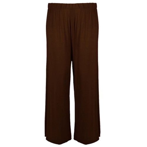 Ladies Women/'s Plus Size Vita Elasticizzata Elastico Palazzo floreale pantaloni pant