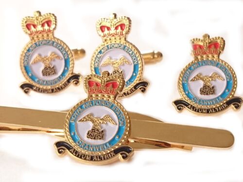 Tie Clip Lapel Badge RAF Cranwell Cufflinks Set or Individual Royal Air Force