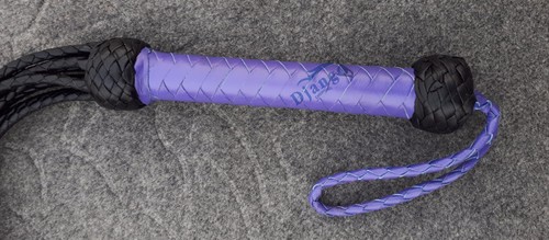 Handmade Cat-O-Nine Tails Leather Flogger Purple Roses /& Green Leaves Whip
