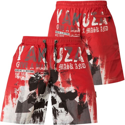 YAKUZA Mask N Man Board Short BSB-14077 Chili Pepper Rot Shorts