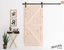 100/% INDUSTRIAL BY DESIGN 6ft 7in Heavy Duty Sliding Barn Door Hardware Kit