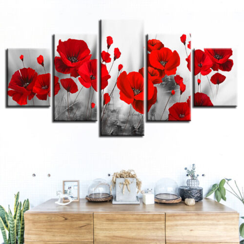 5pcs Unframed Modern Art Oil Painting Print Canvas Picture Home Wall Room Decor