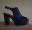 NWT KORKS BLACK LEATHER PLATFORM SLINGBACK PUMPS SIZE 8 M $105
