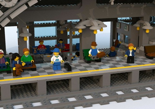 LEGO Costum Trainstation Building Instruction