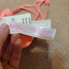 Victoria's Secret Pink New Leopard Print Pink Bra Peacht Pink Bra Size 32C