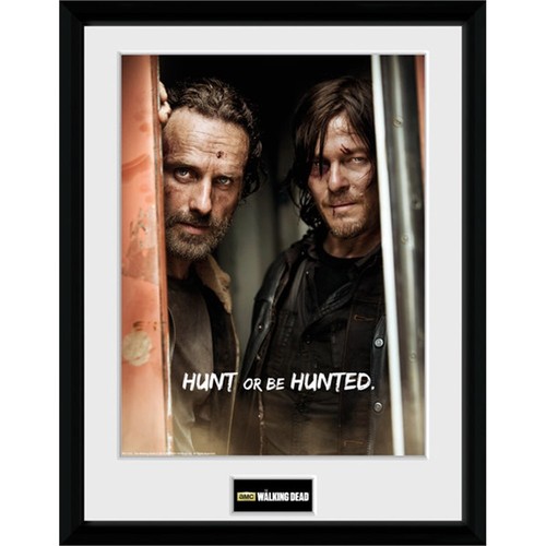 30 x 40cm The Walking Dead Rick And Daryl Framed Collector Print 41cm