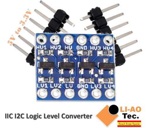IIC I2C Logic Level Converter Bi-Directional Module 5V to 3.3V 