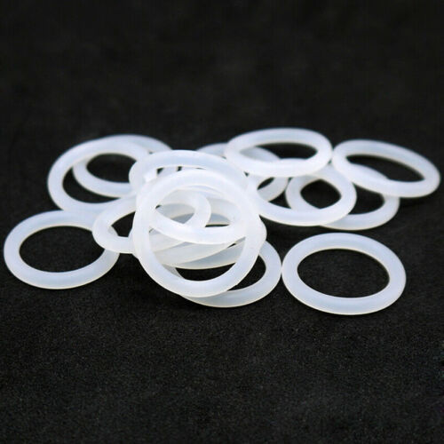 Cross Section 4mm O.D 15mm-80mm O Rings Seals Washers Food Grade Silicone White
