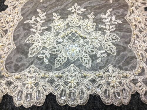 Embroidery Handmade Beaded Embroidered Table Placemat Wedding Party Victorian 