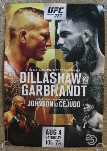 Official UFC 227 Dillashaw vs Garbrandt 2 Poster 27x39 Near Mint