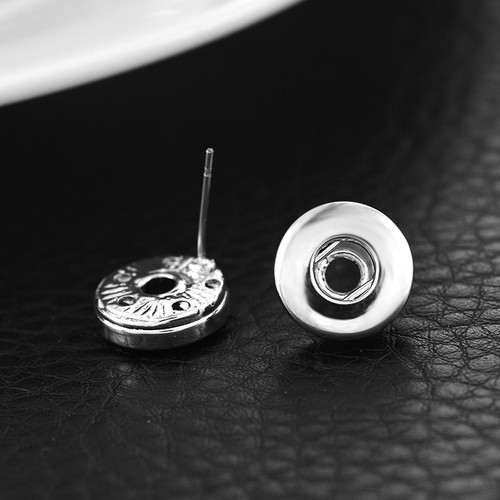 5 Paire Boucles d/'oreilles Clou Bouton Mode Famme Bijoux Argent mat 12mm