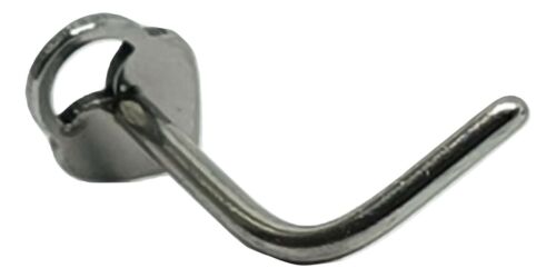 Nose Stud Love Heart Lock Top 20g 0.8mm 316L Surgical Steel L Bend Piercing