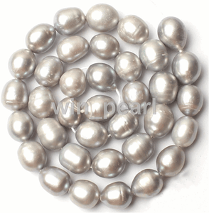 10x12mm gray Natural Freshwater Pearl Gem Loose Beads Strand 15/"