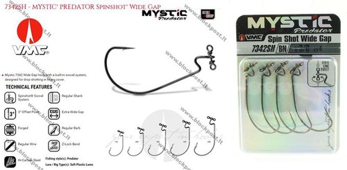 VMC V7342SH MYSTIC® PREDATOR Spinshot® Wide Gap Hooks
