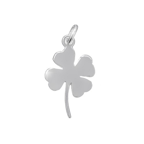 B91//9 Four Leaf Clover Sterling Silver 925 Pendant Charm 20mm Pack of 1