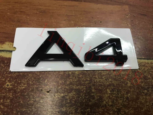 Gloss Black " A 4 " Trunk Rear Letters Words Badge Emblem Sticker for Audi A4 