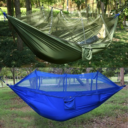 Outdoor Survival Equipment Jungle Hammock Military Sleeping Bag Mosquito Net UK