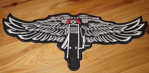 Winged Motorcycle Patch Sew//iron on rider biker motorcycle Man Cave