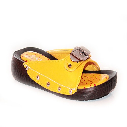 KIDS GIRLS SUMMER SLIP ON MULES CLOGS WEDGE HEELS SANDALS SHOES SIZE 11-4