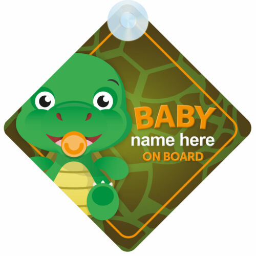 Personalised Animal Themed Baby on Board Car Signs Choice of Designs Boy/Girl 