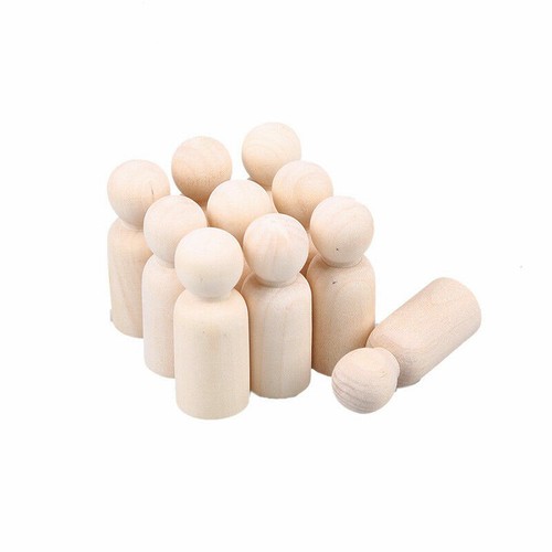 personas Madera Natural Madera Dura Peg Muñecas Cuerpos Pintado Hazlo tú mismo juguetes Regalo Niño 10 un