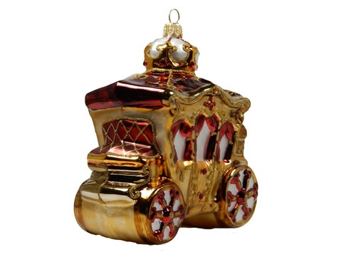 Royal Carriage for Queen King Polish Glass Christmas Ornament Decoration 020018
