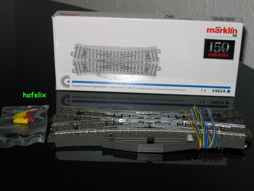 Confezione Originale Märklin 24624 C-binario elettrico doppio incrocio morbido Nuovo
