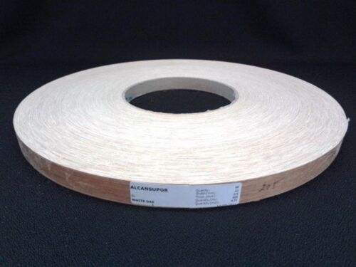 0,5mm dick Furnier Kantenband white oak Weißeiche Umleimer 5m lang 22 mm breit