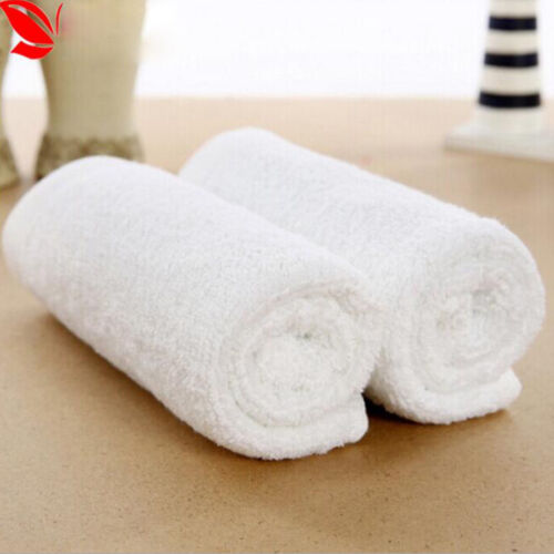 Luxury Bath Towels Soft Plush Cotton Hotel Resort SPA White Washcloths Face New