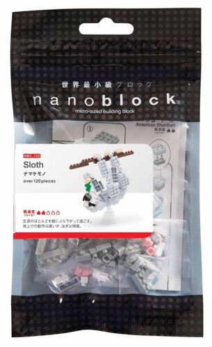 Nanoblock Sloth  Building Kit 120 Pcs NBC-122 In stock 