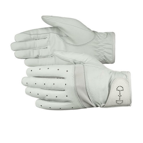 Black or White Horze Women/'s Leather Mesh Riding Gloves